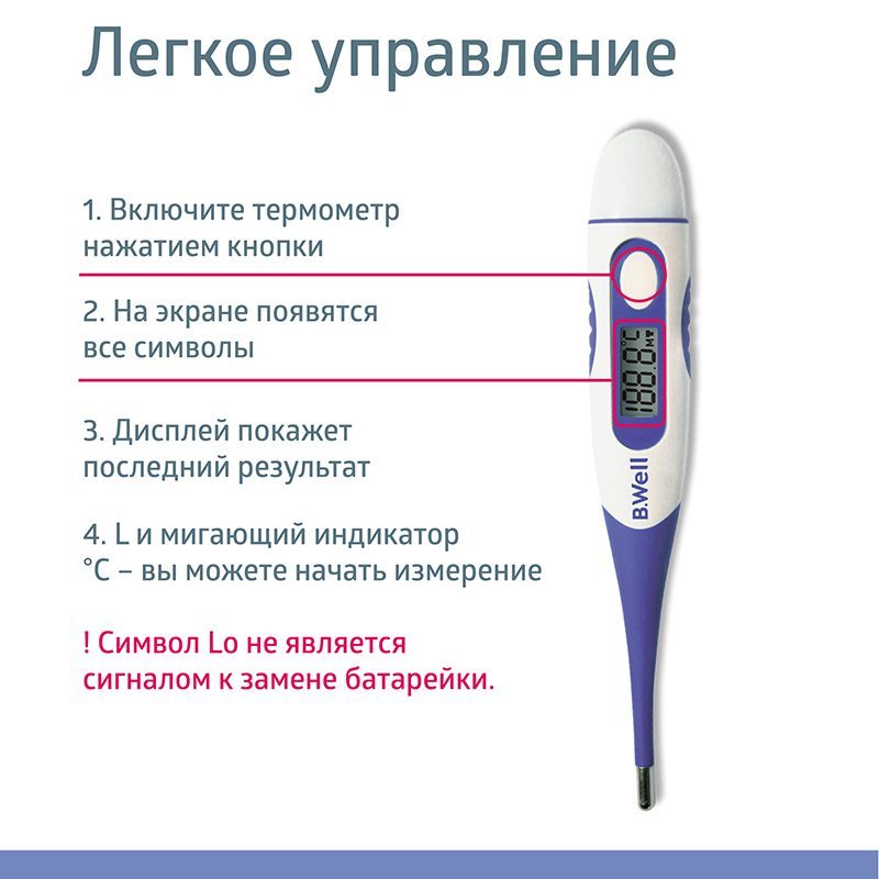 Термометр медицинский электронный B.Well WT-04